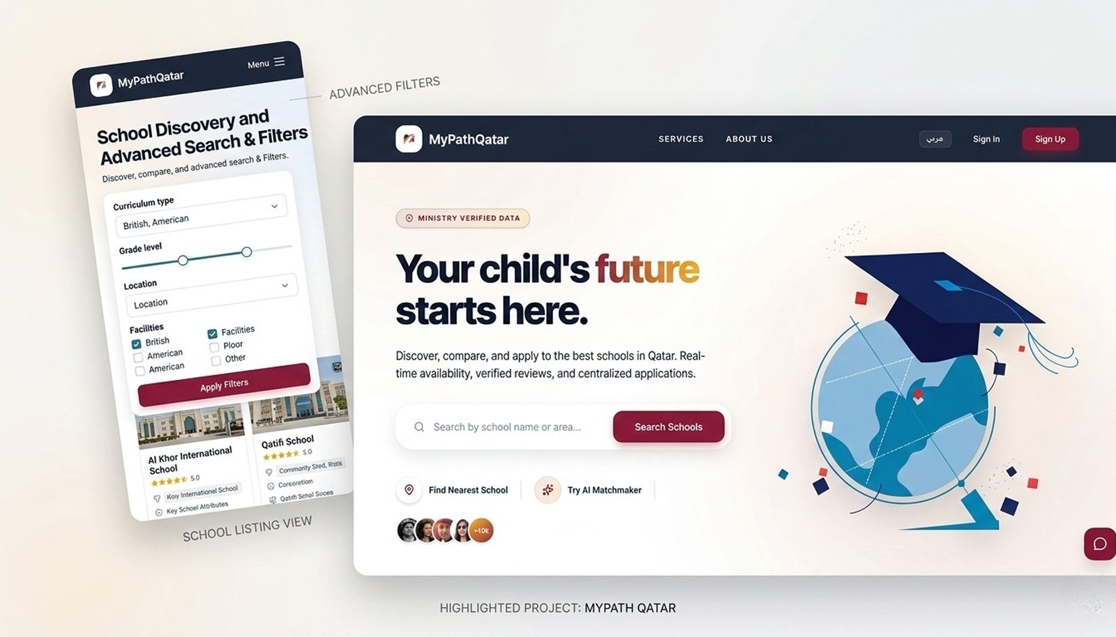 MyPath Qatar Landing Page